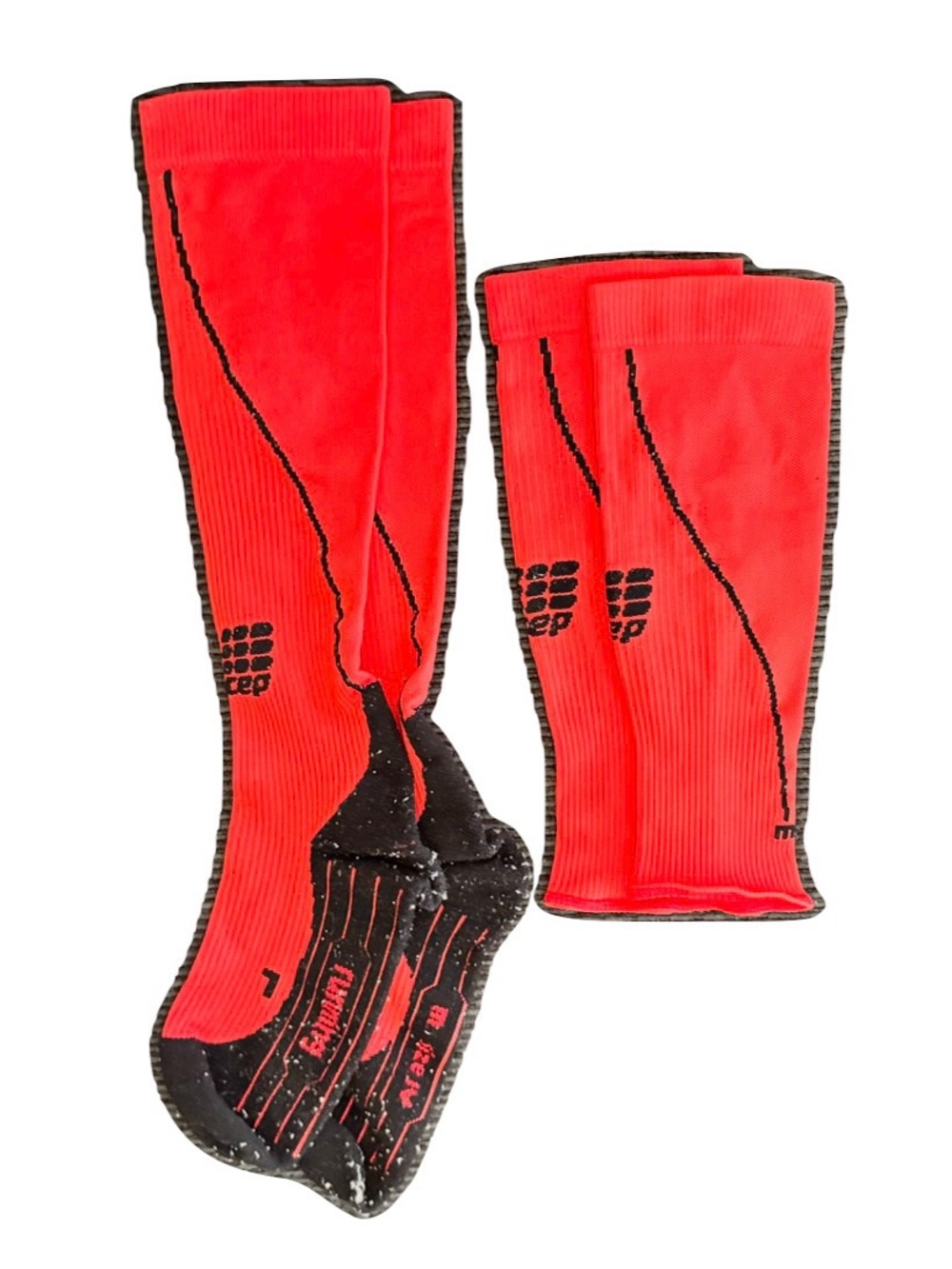 CEP Compression 3 for 15 SALE CLEARANCE Red Socks and Calf Sleeves